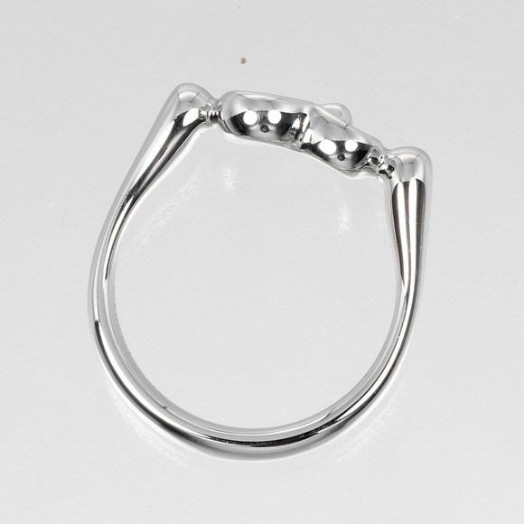 TIFFANY Silver Diamond Heart Ring - Picture 9 of 10